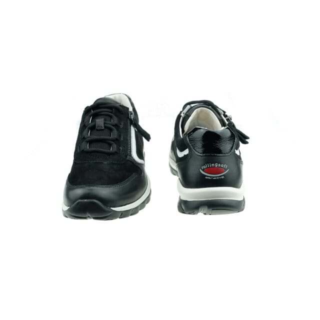 Gabor rollingsoft sensitive 56.964.47 - dames rollende wandelsneaker - Zwart - maat 37 (EU) 4 (UK)