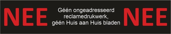 5 stuks Nee Nee sticker voor de brievenbus