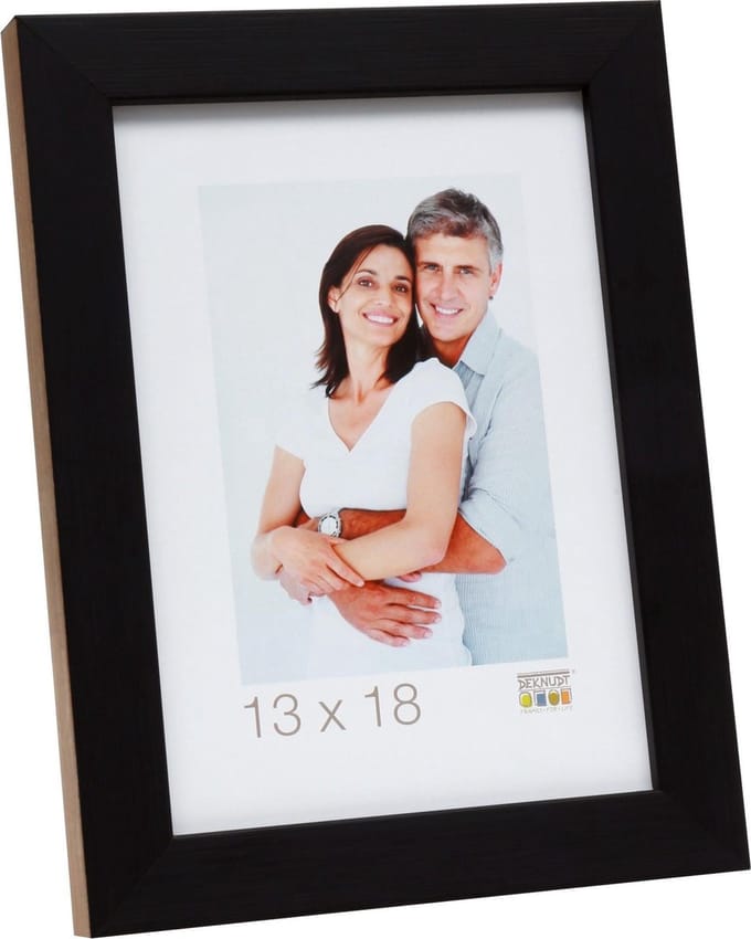 Deknudt Frames fotolijst S46JH2 - wit - houtstructuur zijkant - 20x20