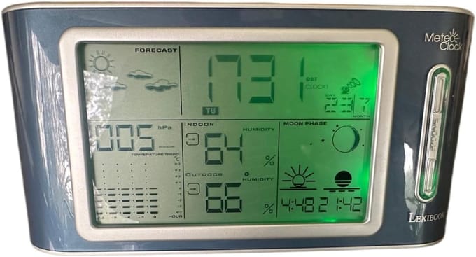 Weerstation - Digitale Meteo - Binnen Buiten - Draadloze Sensor - Rechthoekig - Wit