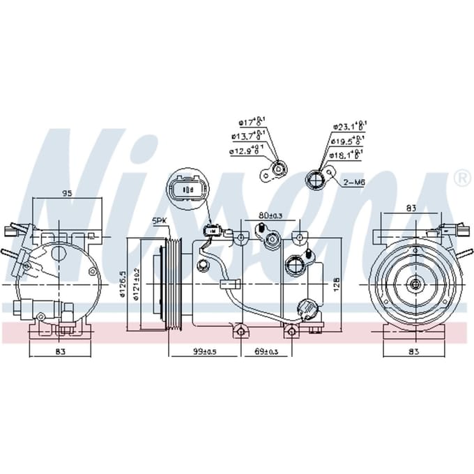 Compressor, airconditioner NISSENS 890238