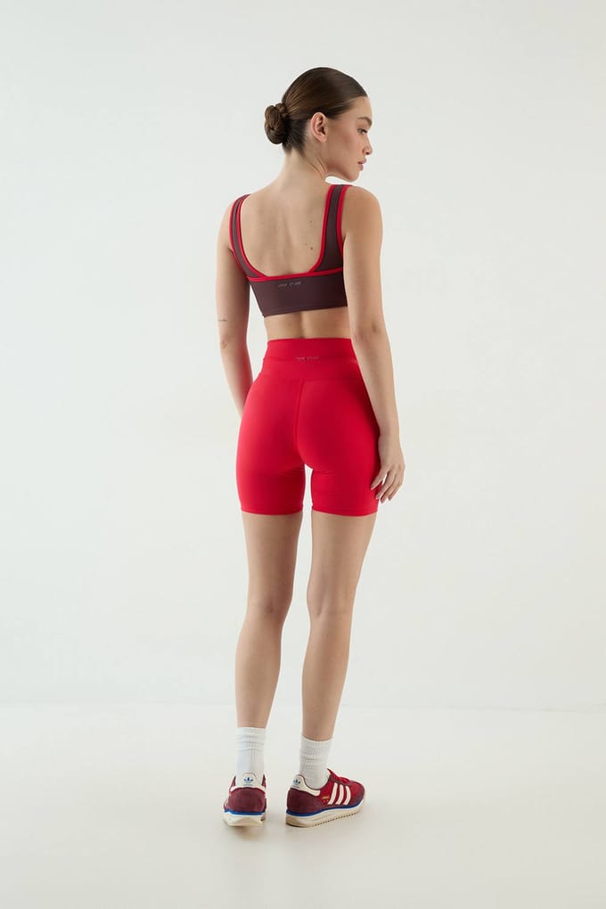 Dames Dsgn Studio Sculpt Sportbeha Met Wikkelvoorkant | Chocolate | Maat: Medium