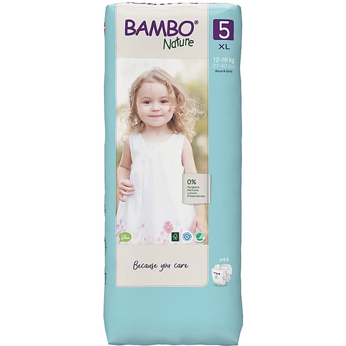 Bambo Nature Luiers Maat 5 (12-18 kg) - 44 stuks