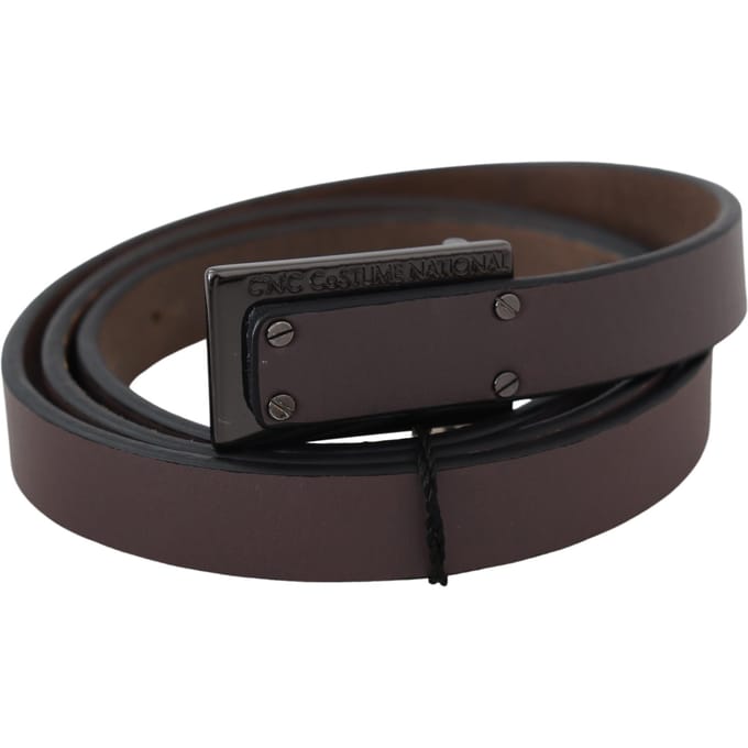 Kostuum National Vrouwen bruin leer Tactical Logo Buckle donker