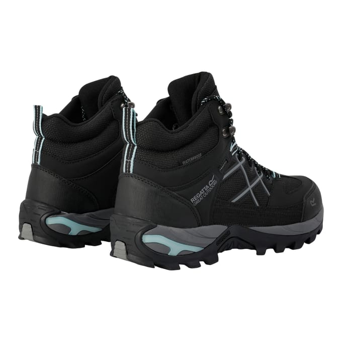 Regatta Dames/Dames Samaris III Wandelschoenen (Zwart/verbleekt aqua)