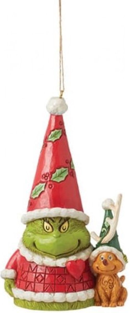 Grinch dwerg met Max - kersthanger - Jim Shore - Enesco