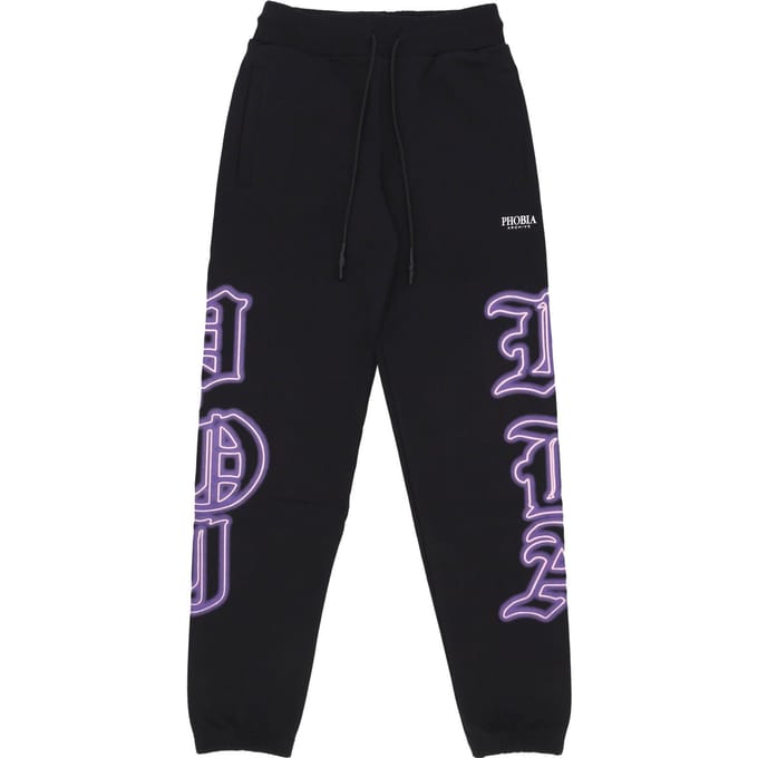 Lichtgewicht trainingsbroek heren gothic sk print broek zwart