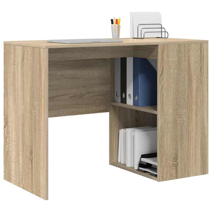 vidaXL - Bureau - Sonoma - Eik - Bewerkt - hout - 102 - x - 50 - x - 75 - cm