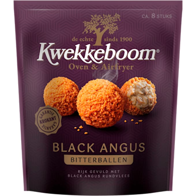 Kwekkeboom Black Angus gefrituurde gehaktballen, verpakking van 8