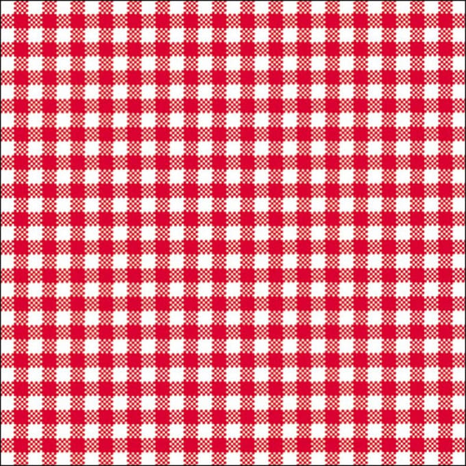 Ambiente Servetten - ruitjes rood/wit - 20x st - 33 x 33 cm - 3-laags - party bbq servetten