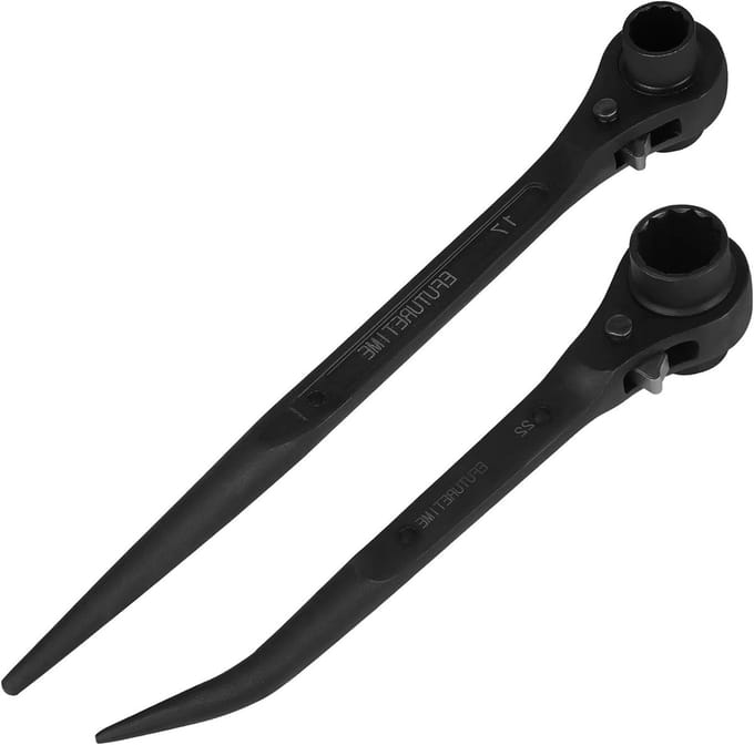 Dailygoods- Ratelsleutel Set - 17/19 mm/19/22 mm - Rechte/Gebogen
