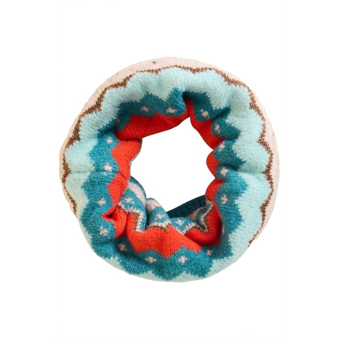 White Stuff Zig Zag Fairisle Snood Teal Multi Taglia: OS | Sciarpe Outlet | Donna | Ciano