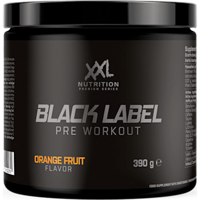 XXL Nutrition Black Label Pre-Workout Sinaasappel 30 Doseringen