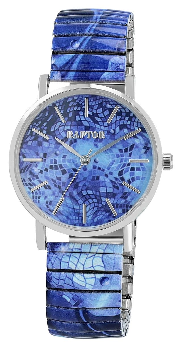 Raptor Herenhorloge siliconen JW20204 met echte leren band, 5ATM, basic, modern, zakelijk