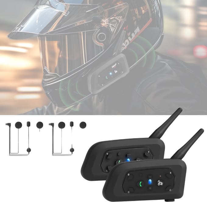 CLVP® Motorhelm Headset - Intercom - Bluetooth - Zwart