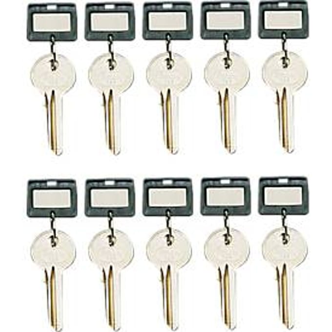 Sleutelhanger, 10 stuks, zwart