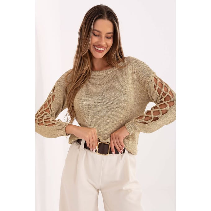 Shine Cutout Knit - Gold Tone / One Size