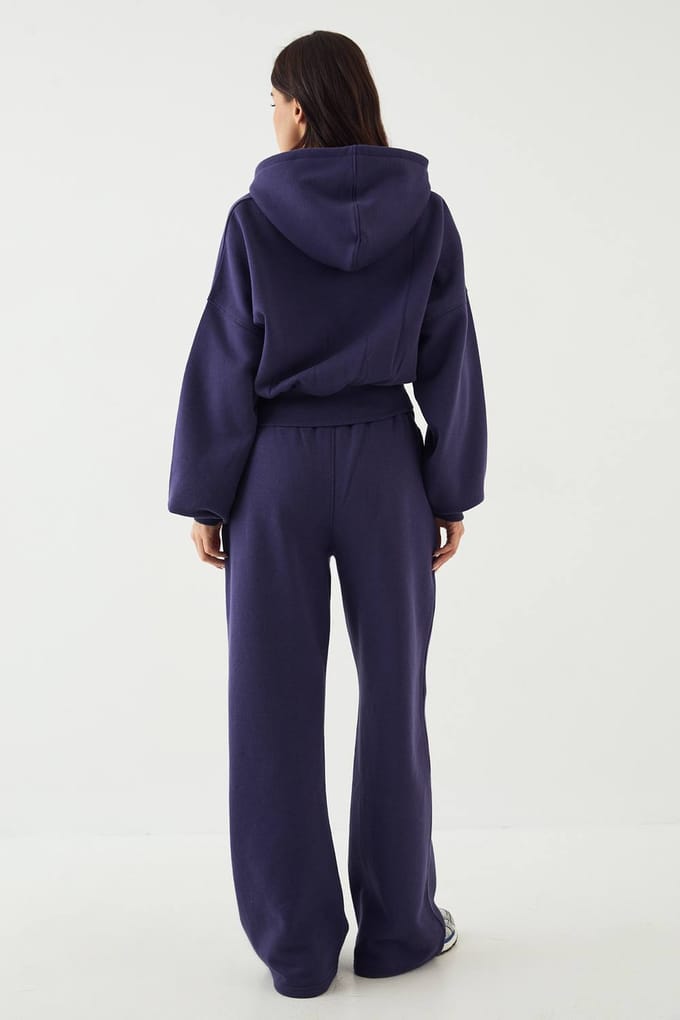 Dames DSGN Studio Sport Rechte Pijp Jogger | Blackberry | Maat: Large