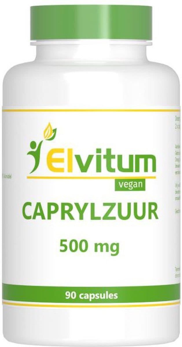 Elvitum Caprylzuur 500mg 90 Vegetarische capsules