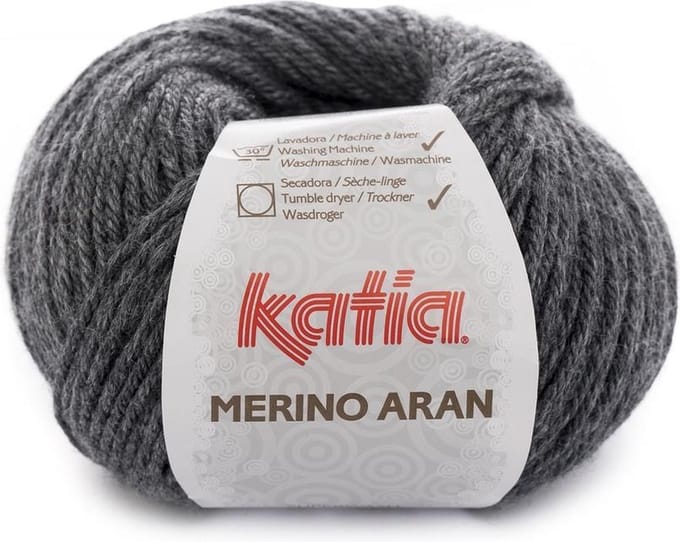 Katia Merino Aran - 14 donkergrijs - Merinogaren