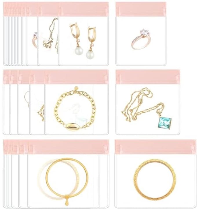Juwelen Reispouches Set van 20 - Duidelijke Organiser Tasjes voor Sieraden