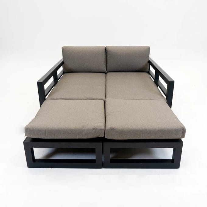 Vita Grosso 4-zits bank + 2x hocker antraciet
