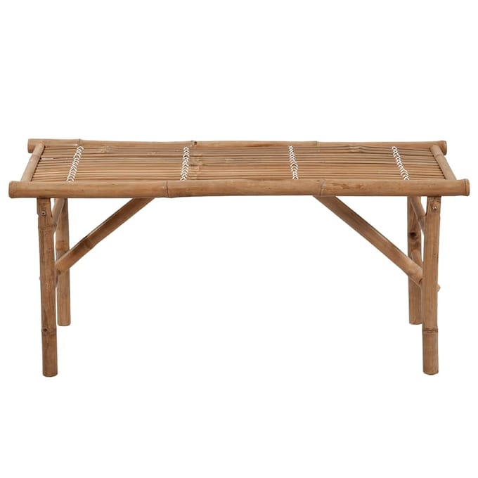 vidaXL - Tuinbank - inklapbaar - met - kussen - 118 - cm - bamboe