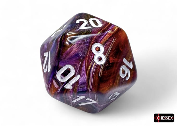 Chessex 7-Die set Festive - Symphony/White