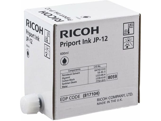Ricoh type JP12 inkt zwart 5 stuks (origineel)