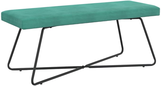 vidaXL - Bank - Turquoise - 110 - x - 40 - x - 45 - cm - fluweel