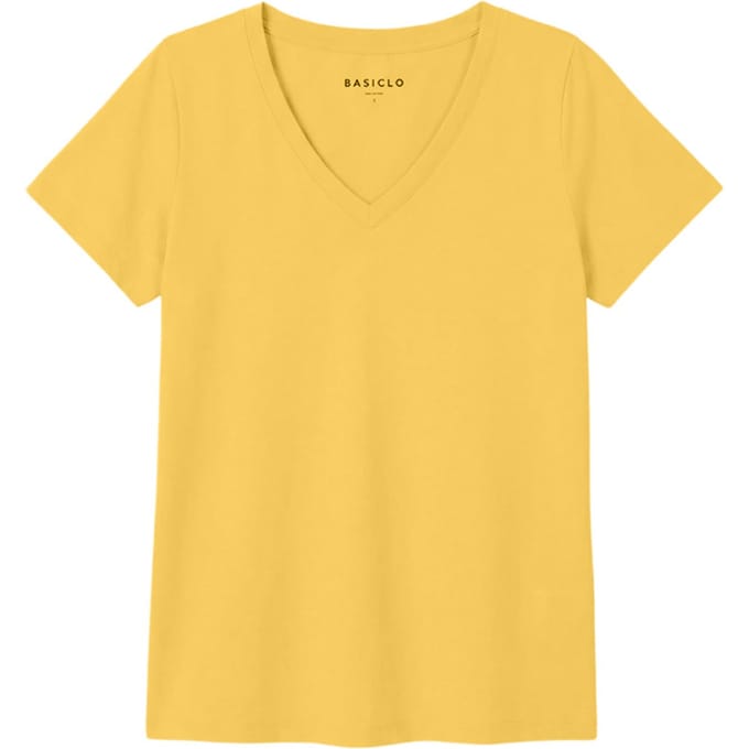 V-neck Premium T-shirt GEEL