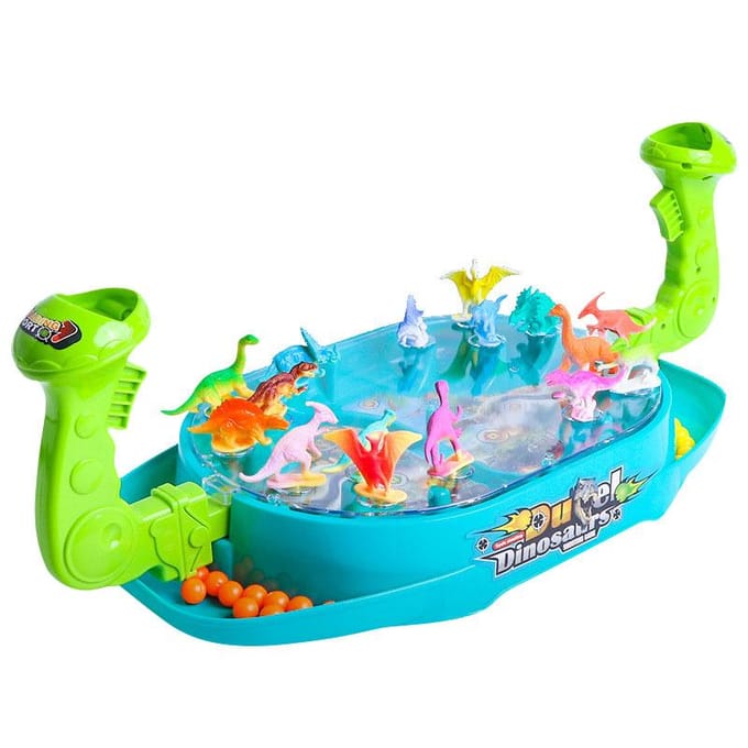Jeu de société Dinosaure Catapulte de Bataille à Deux Joueurs pour Enfants Jouet Catapulte Flipper Jouet Éducatif Interactif Parent-Enfant blue