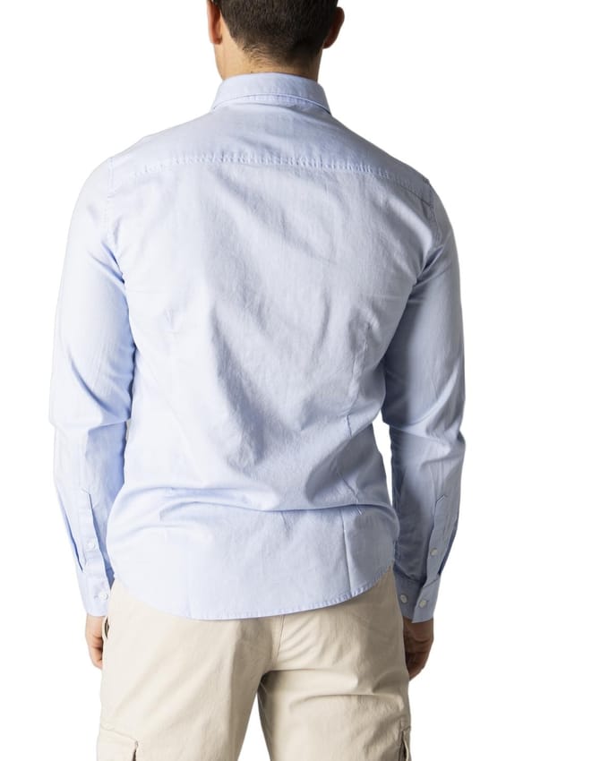 Long Sleeve Cotton Shirt - Light Blue