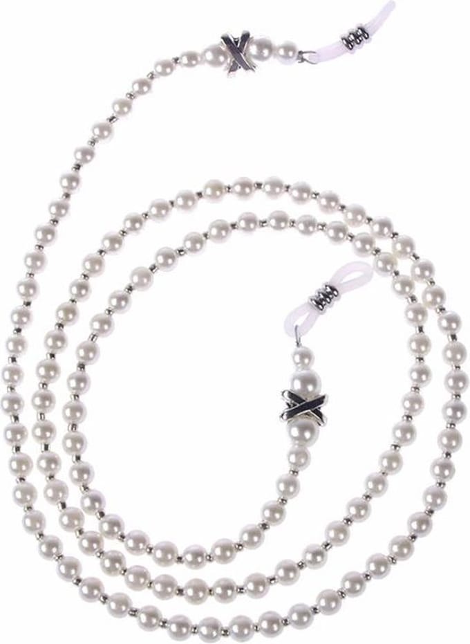 Fako Bijoux® - Brillenkoord - Parels - 5mm - 75cm - Parelmoer