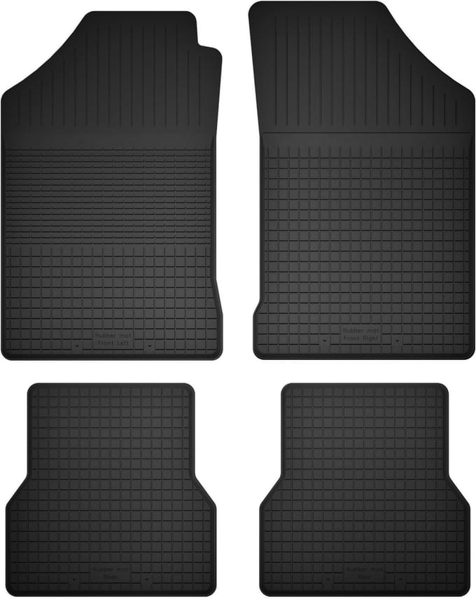 Wielganizator BasicProtect Serie - Rubber Automatten - 4 Stuks - Antislip - Weerbestendig