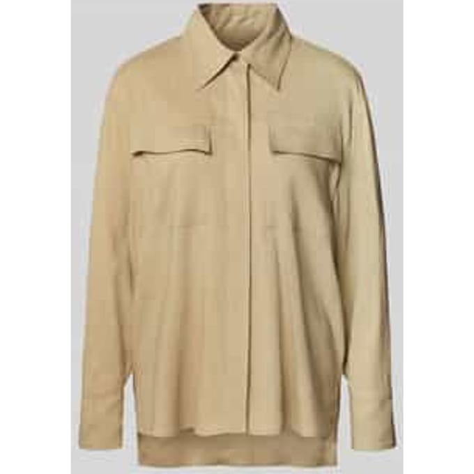 Regular fit blouse met blinde knoopsluiting