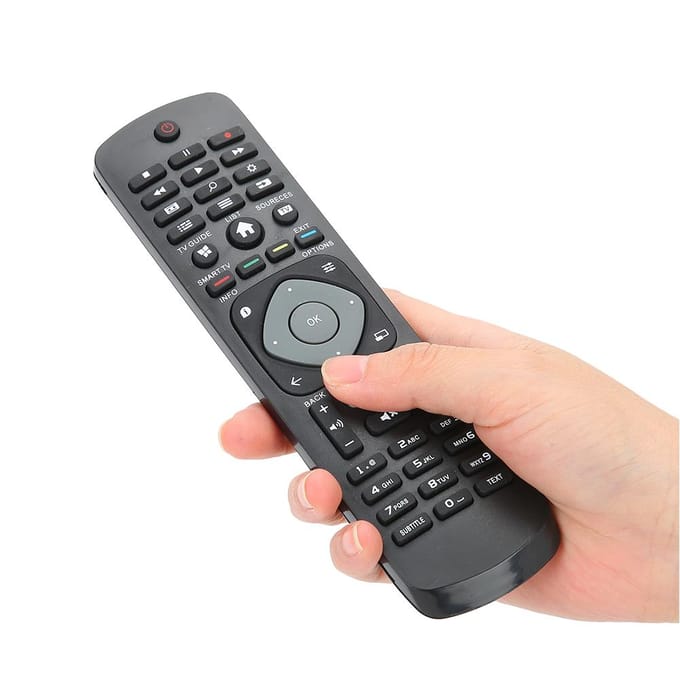 Télécommande de remplacement noire pour téléviseur Philips Netflix (10 m 33 pi) blanc