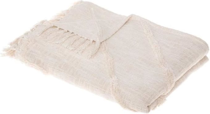 Tuft Inca Bedsprei - 130 x 180 cm - Ivoor