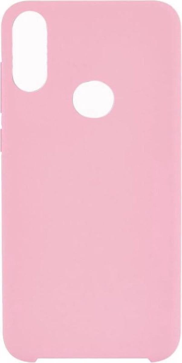 Solid hoesje Geschikt voor: Samsung Galaxy A10S Soft Touch Liquid Silicone Flexible TPU Rubber - licht roze