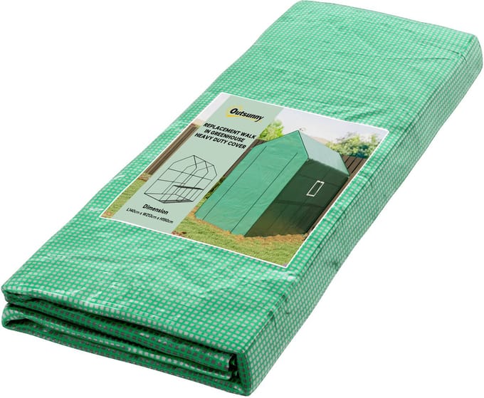 Outsunny-Gewächshausfolie-PE-140L x 213B x 190H cm-Grün