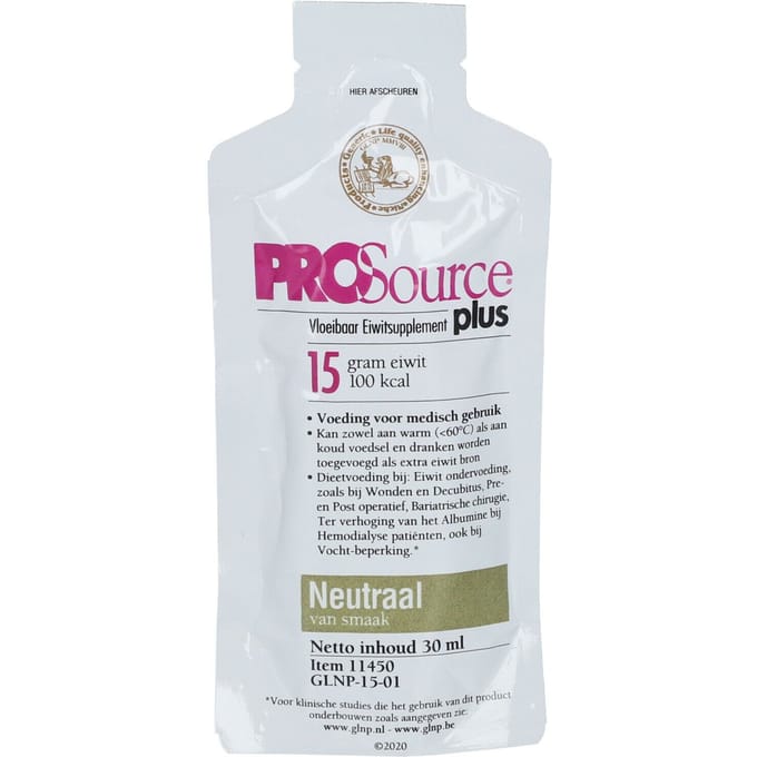 Prosource Plus Neutraal 15g Eiwit Zakje 1x30ml