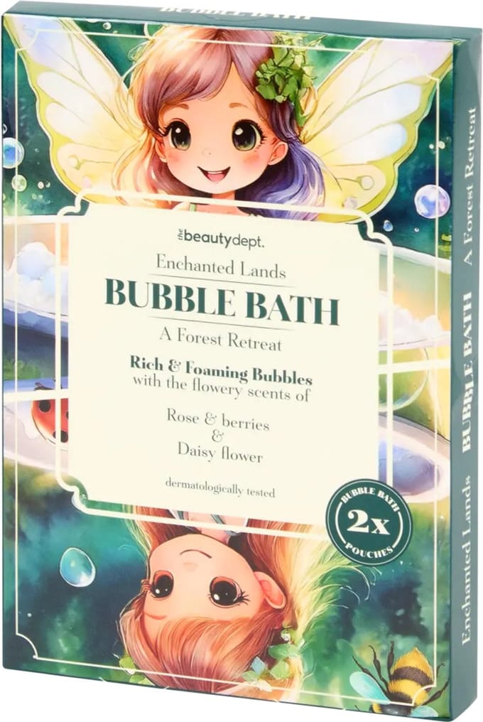 The Beauty Dept - bubbelbad badschuim - foaming bubbles - forest - 2 x 40 ml - bloemengeur voor kids