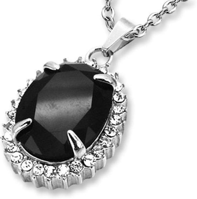 Amanto Ketting Dara Black - 316L Staal - 26x21mm - 50cm