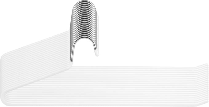 SONGMICS - Kledinghangers - Kledinghangers Set van 20 - Open Einde - Multifunctioneel en Antislip - Ruimtebesparend