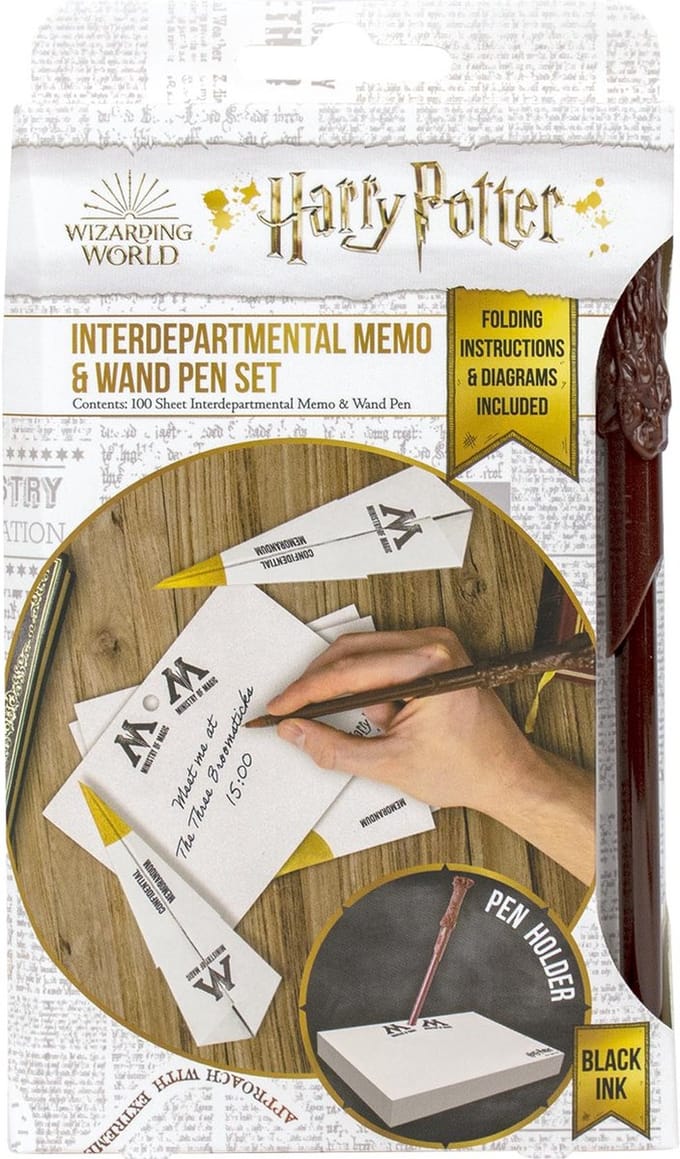 Harry Potter - Interdepartmental - Memo with Wand Pen Set Hogwarts
