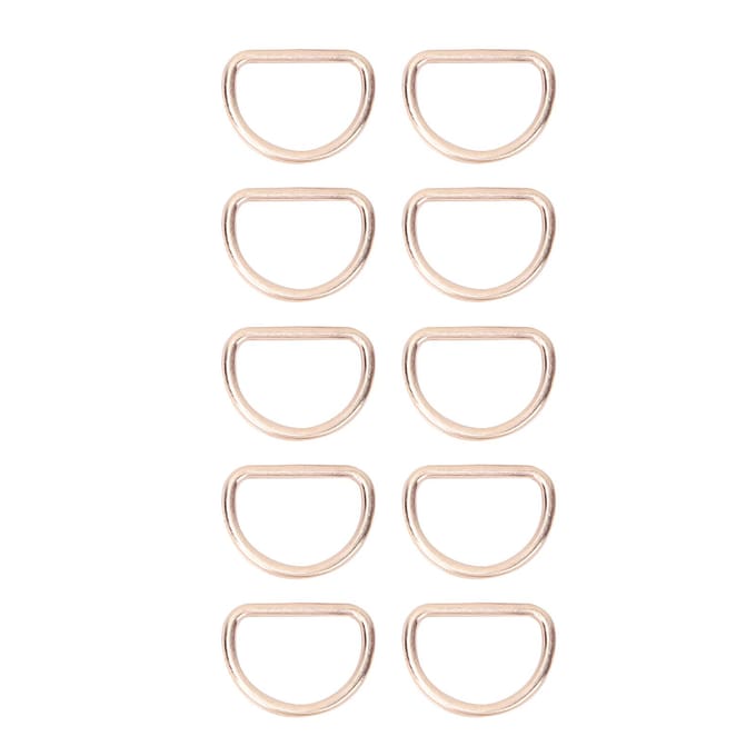 15mm 10 stuks D-ringen verstelbare lus legering D-ring voor tas kleding riem band webbing (goud) white