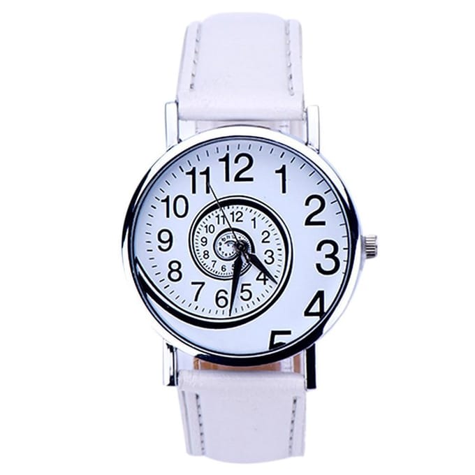 Fako Bijoux® - Horloge - Swirl - Wit