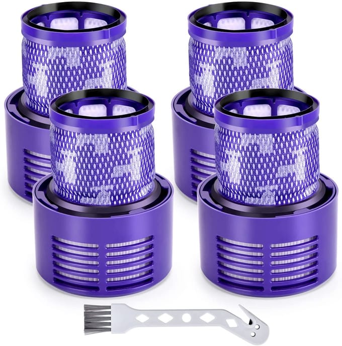 Filter voor Dyson V10 Serie Absolute Animal Total Clean vervangingsfilter 969082-01 [4 Stuks]