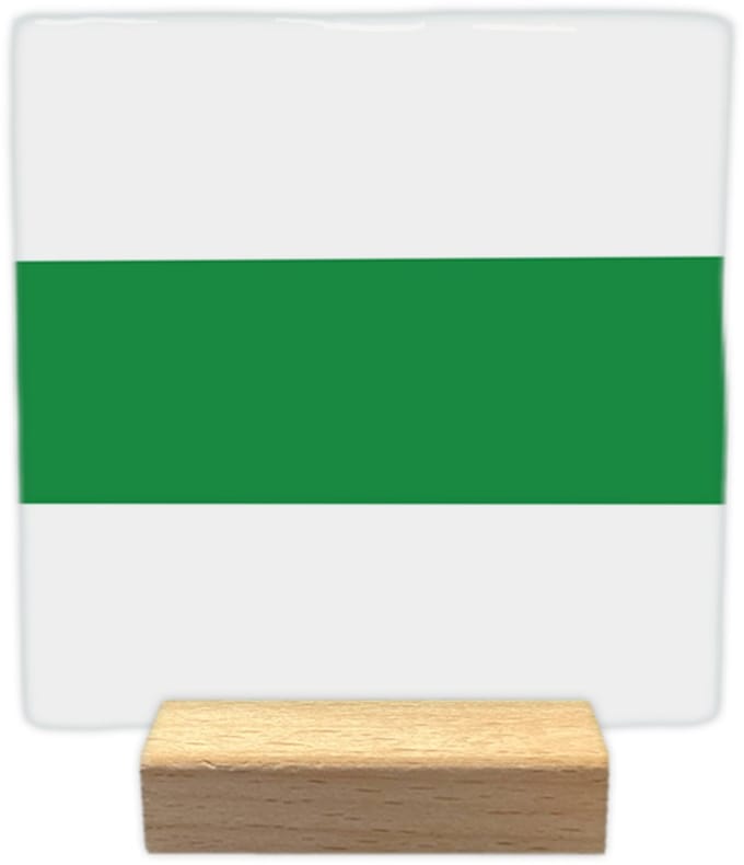 Groningen - Keramische decoratie tegel - incl. houten presenteerblok
