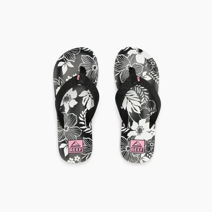 Reef teenslipper meisjes - Model Ahi - Zwart/Roze/Wit - Maat 32